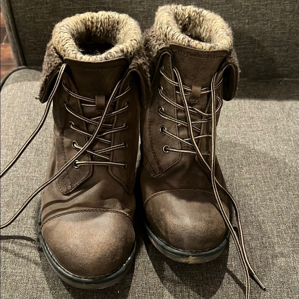 Women's Brown Fur-Lined Boots